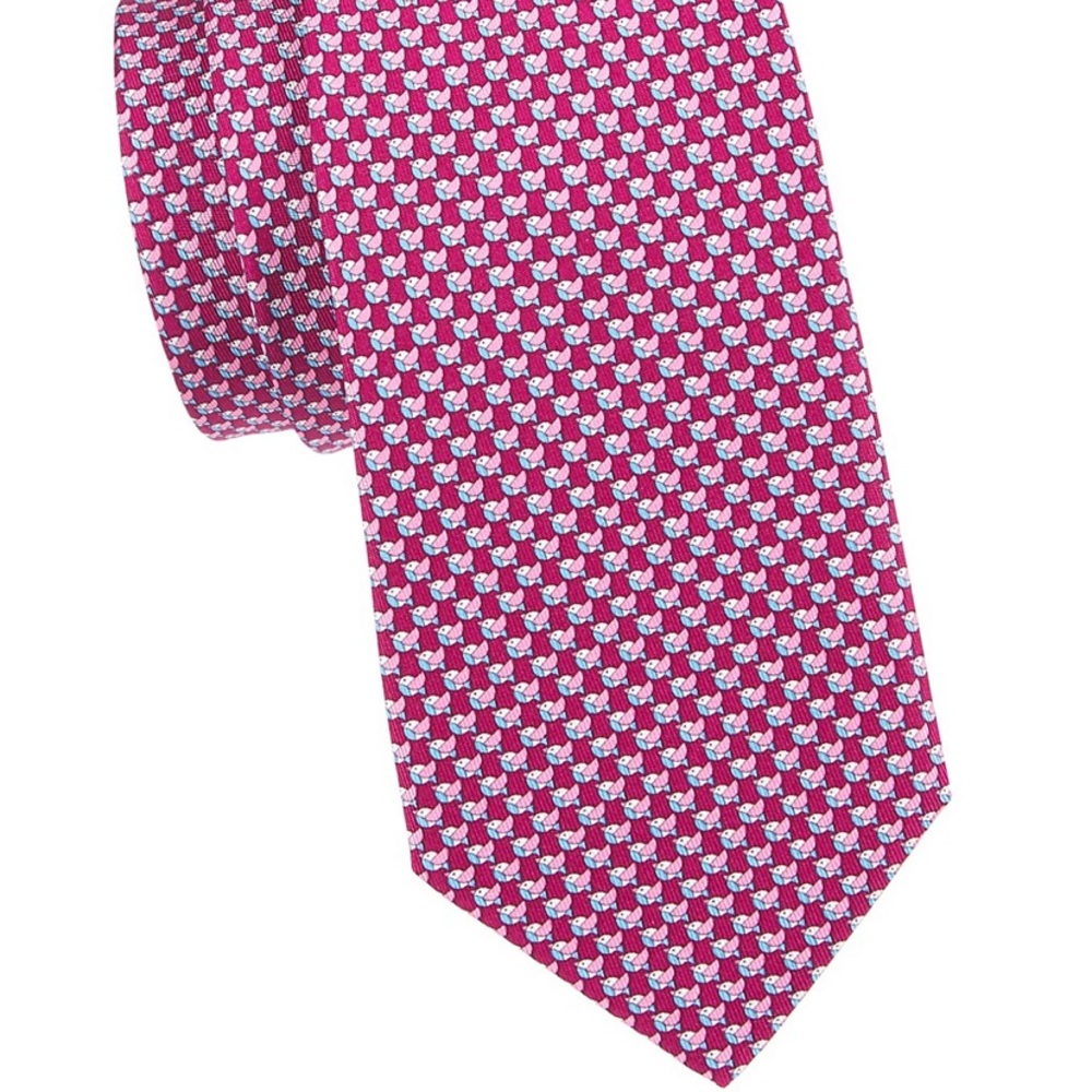 Salvatore Ferragamo necktie purple with bird design